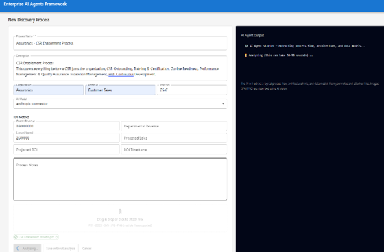 AI+ve New Discovery Process screen