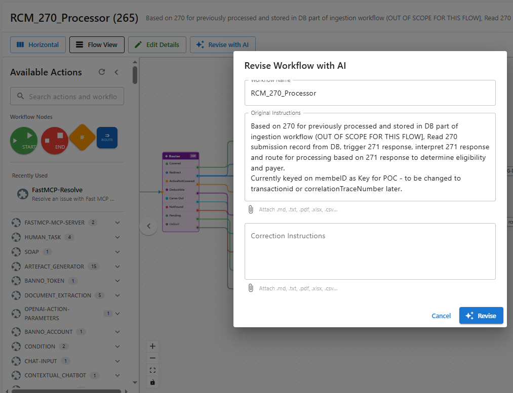 AI workflow builder demo preview